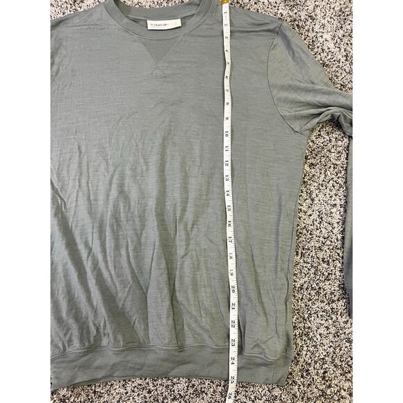 Icebreaker Men's Merino 150 Lon Sleeve Pullover, Small Wool/Nylon Baselayer Blue - Picture 10 of 12